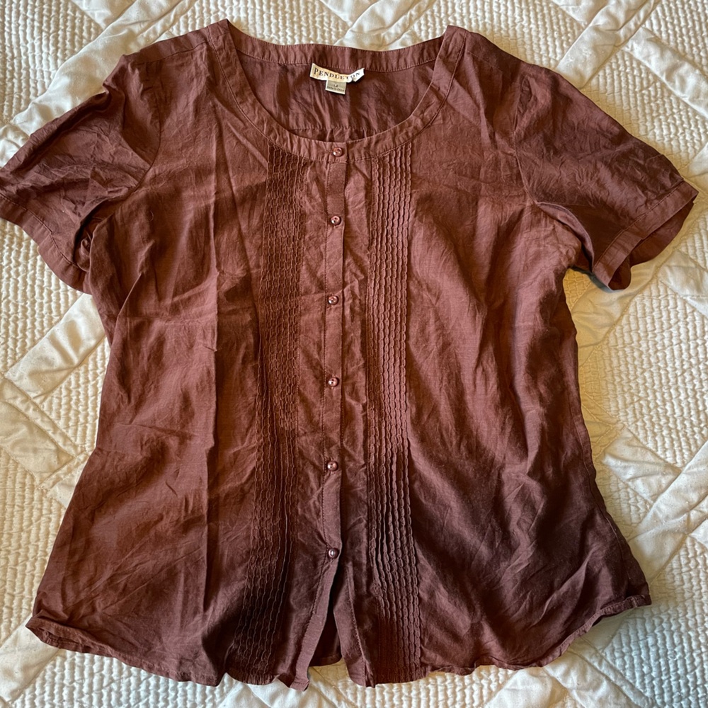 Pendleton Brand Silk Blend Blouse